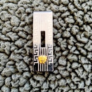Stainless steel 316 money clip L versace 18 carot gold medusa head on clip